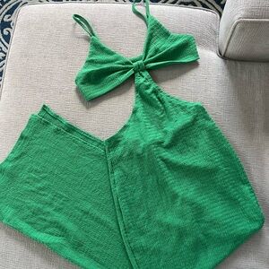 Green Smock Maxi Dress